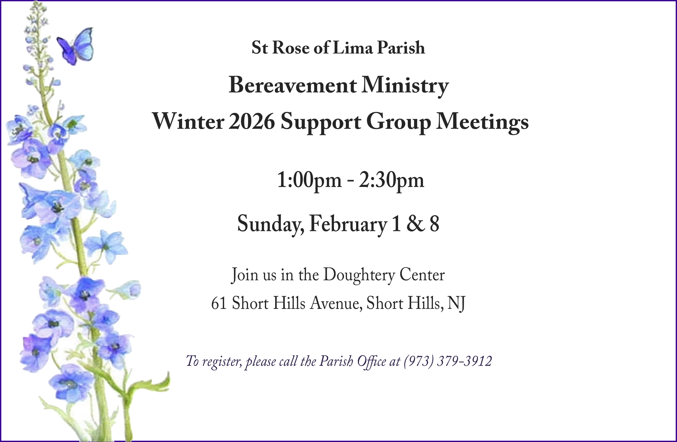 Bereavement Meetings Jan to Feb 2026