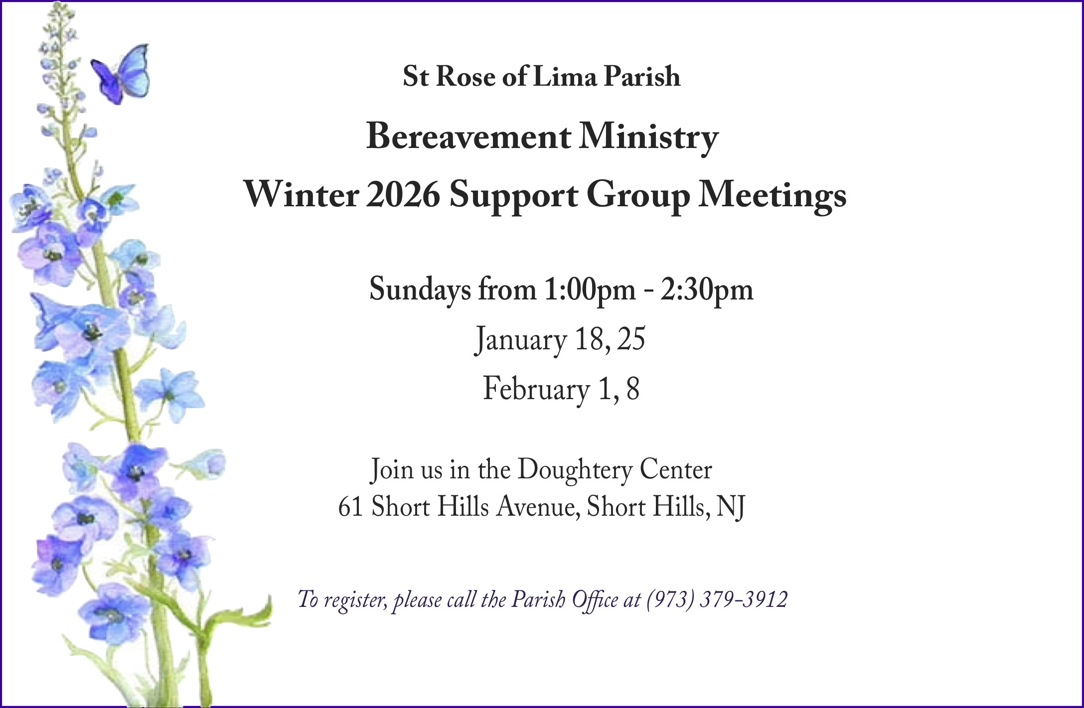 Bereavement Meetings Jan to Feb 2026