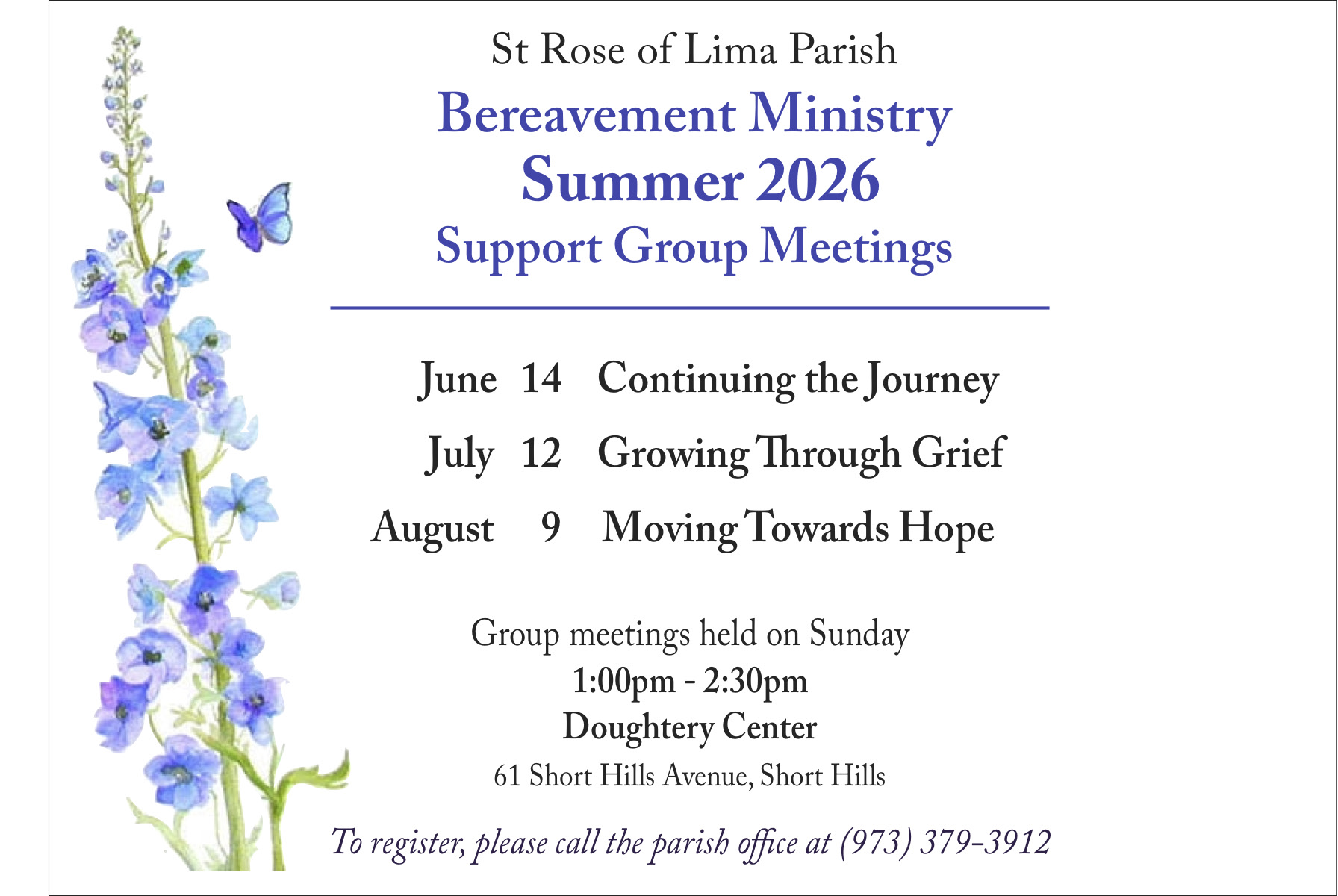 Bereavement Meetings Summer 2026