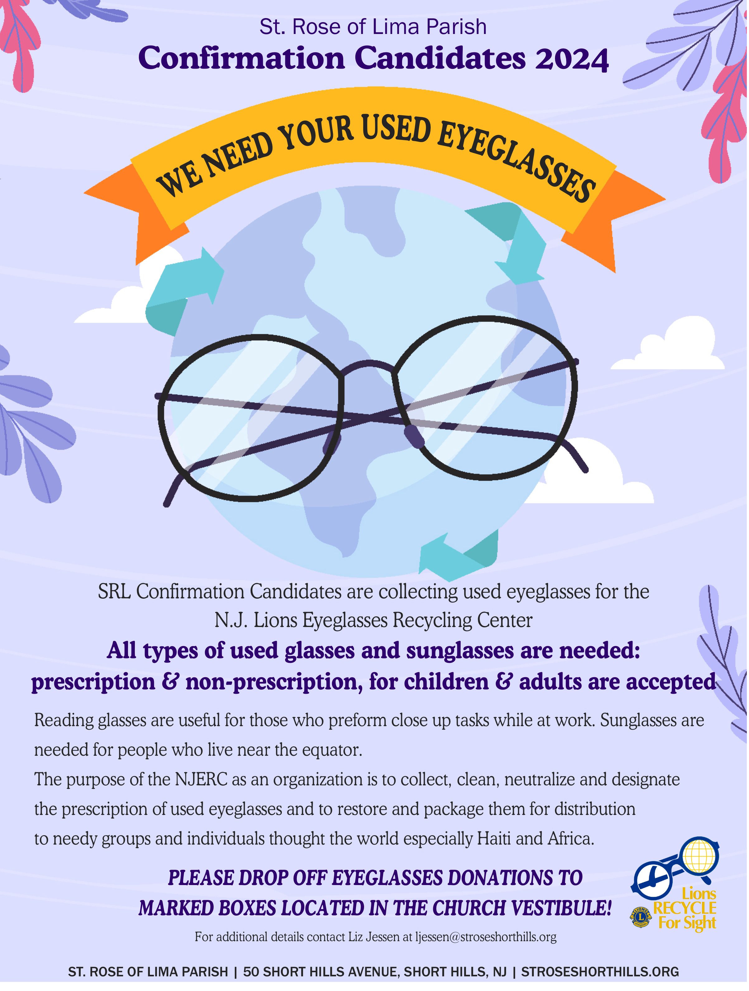 Confirmation Eyeglasses Flyer web