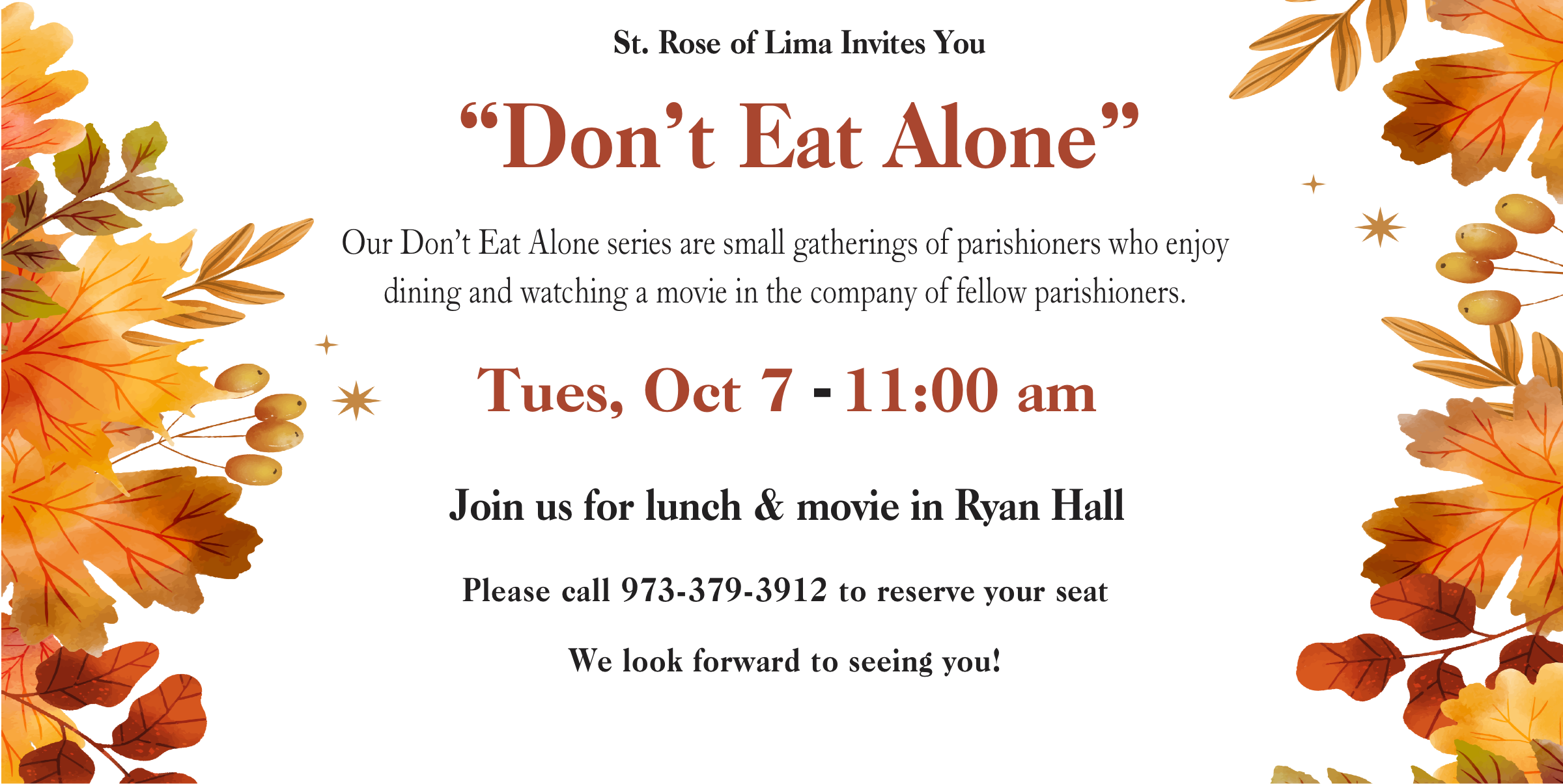Dont Eat Alone Oct 7