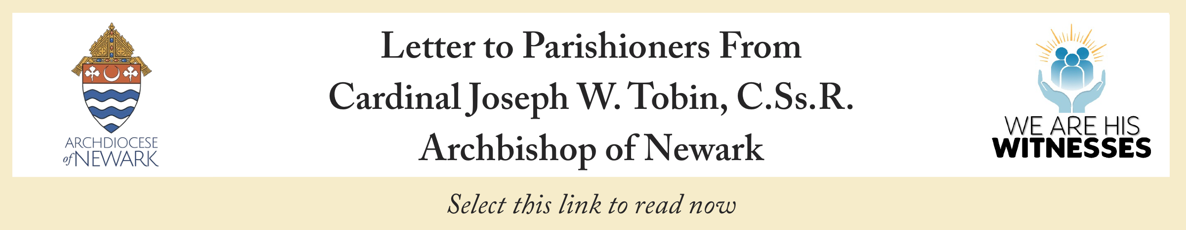 Letter from Cardinal Tobin