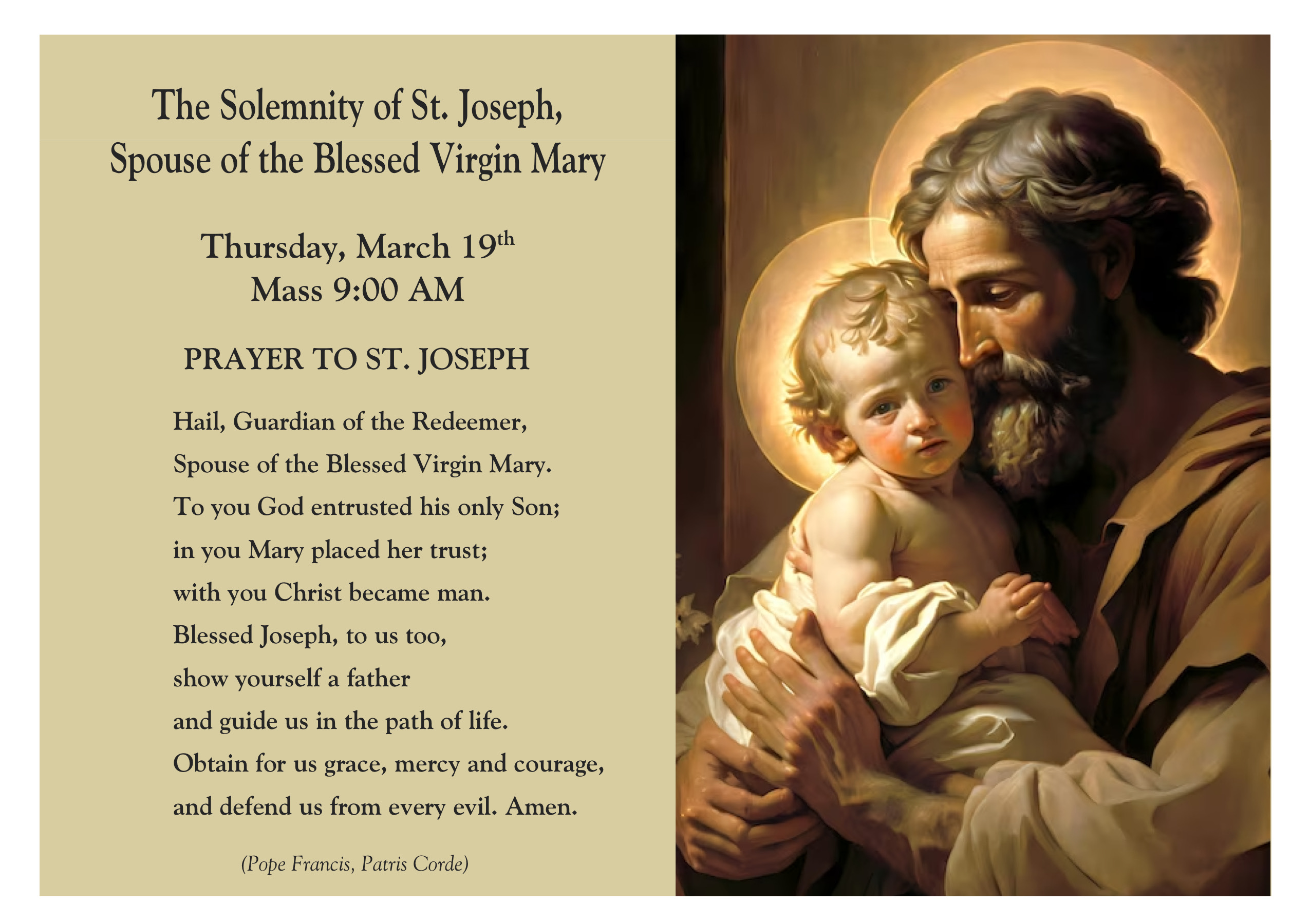 Solemnity of St. Joseph March 26